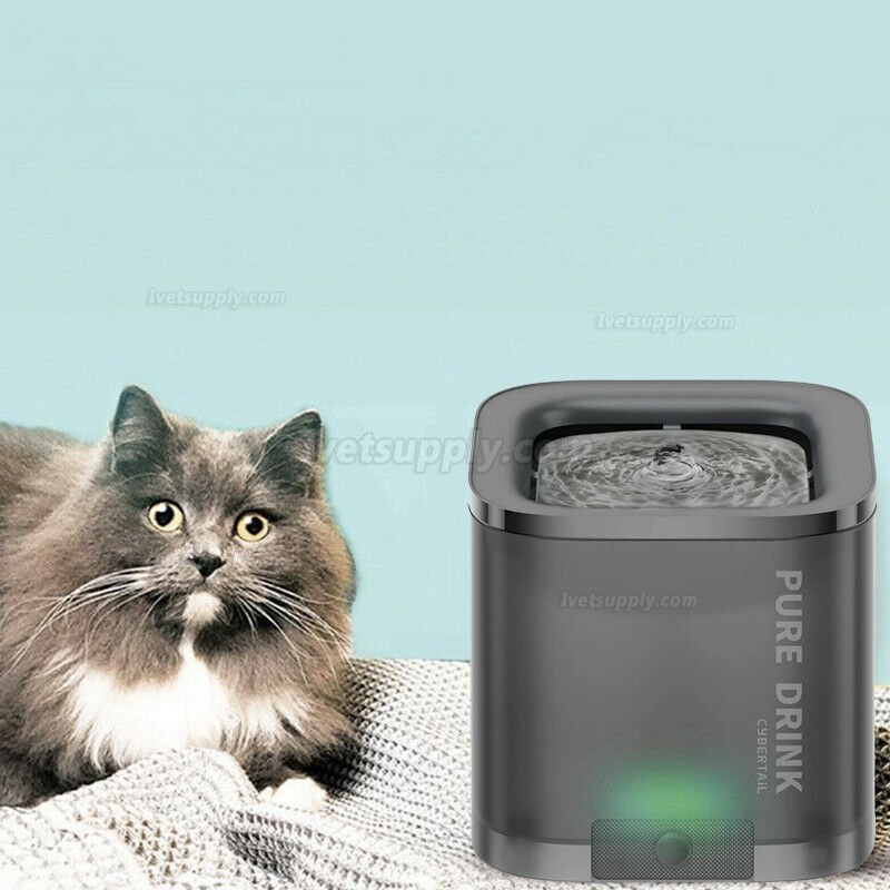 Automatic Pet Cat Dog Water Fountain Dispenser Drinking Bowl w/ Filter
